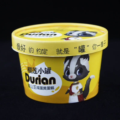 10オンス 300ml アイスクリーム紙カップ 蓋付き 使い捨てヨーグルトタンブ