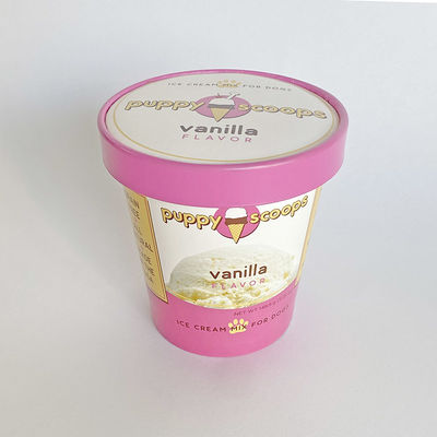 カスタム印刷 アイスクリーム紙カップ 蓋付き 冷凍ヨーグルト 14oz 420ml