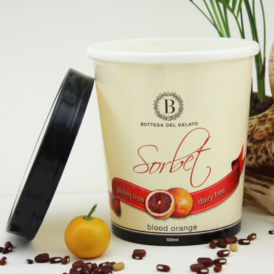 エコフレンドリー アイスクリーム紙カップ 蓋付き 16オンス 475ml 冷凍ヨーグルト容器