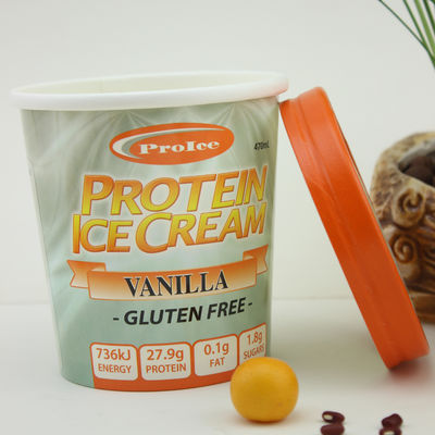 エコフレンドリー アイスクリーム紙カップ 蓋付き 16オンス 475ml 冷凍ヨーグルト容器