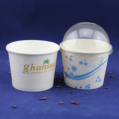 プラスチックドーム蓋付きのヨーグルト紙カップ