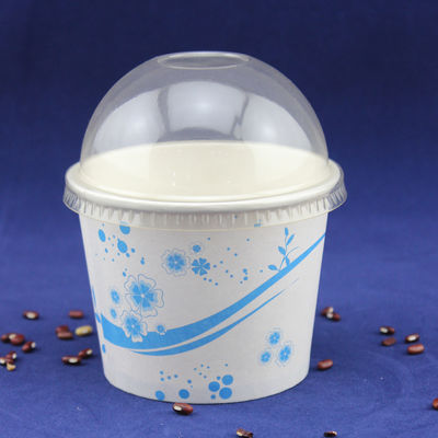 プラスチックドーム蓋付きのヨーグルト紙カップ