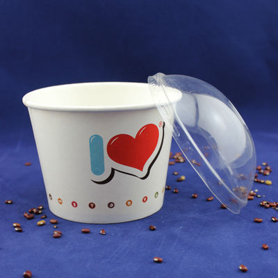 プラスチックドーム蓋付きのヨーグルト紙カップ