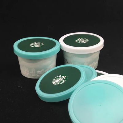 PEコーティング アイスクリーム紙カップ 蓋付き プラスチックスプーン 壁の二重包装
