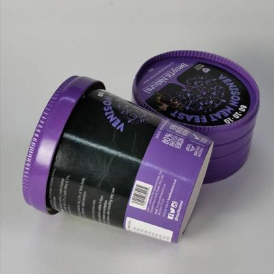 475ml 生物分解性 アイスクリームタンク 蓋付き 520ml アイスクリーム紙碗