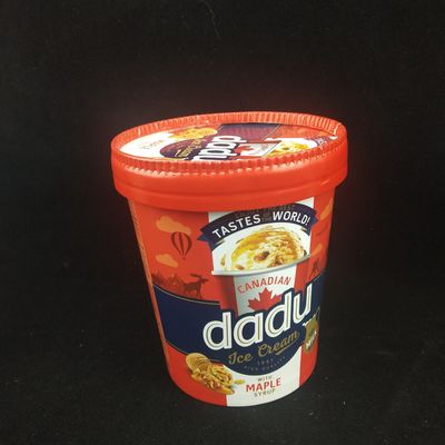 475ml 生物分解性 アイスクリームタンク 蓋付き 520ml アイスクリーム紙碗
