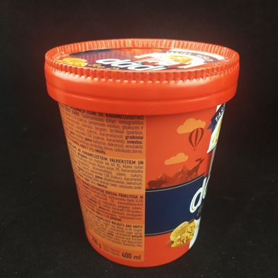 475ml 生物分解性 アイスクリームタンク 蓋付き 520ml アイスクリーム紙碗