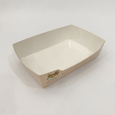 フランスフライス 食品用紙トレイ ボート形 プリント 持ち帰りパッケージ