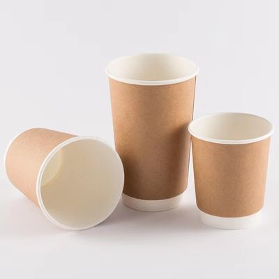 蓋付きのクラフト紙カップ,コーヒーパッケージ 壁付きのカップ