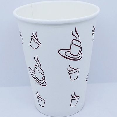 カスタム 持ち帰り 環境に優しい紙コーヒーカップ 蓋付き 温かい飲み物 12オンス