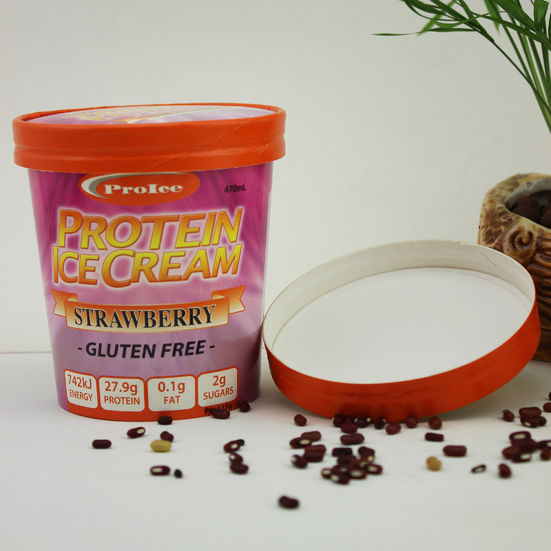 エコフレンドリー アイスクリーム紙カップ 蓋付き 16オンス 475ml 冷凍ヨーグルト容器